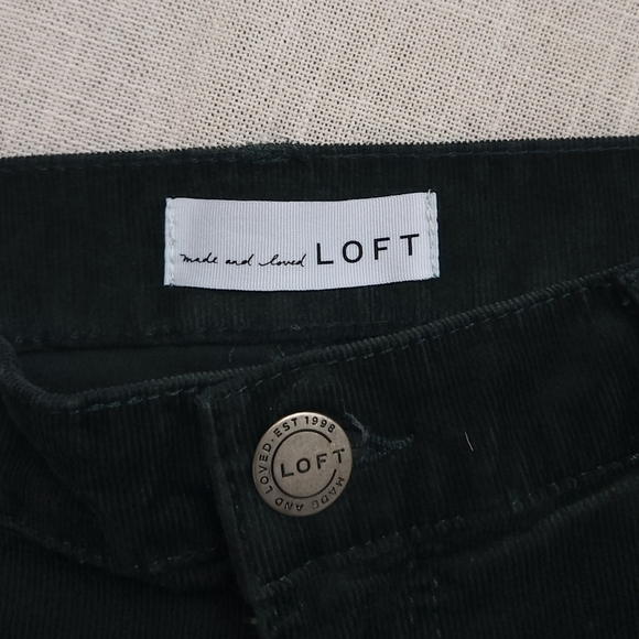 Ann Taylor Loft Green Modern Velvet Jeans Pants - Picture 3 of 5